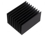 Radiator extrudat cu aripioare universale neagră - L: 75mm