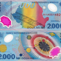 ROMANIA 2.000 lei 1999 polymer UNC!!!