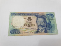 bancnota portugalia 100 e 1978 foto