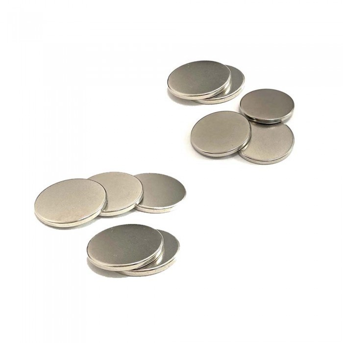 Set 10 Magneti Foarte Puternici, Gri, Disc, Simplu, 15 mm X 2 mm