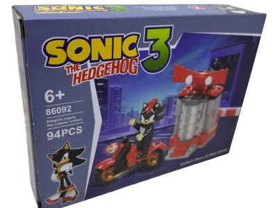 Set constructie Sonic pe motocicleta tip lego 86092 foto