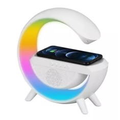 Boxa Bluetooth cu Radio FM, Usb, Slot de Card TF, Ceas, Iluminare Led Multicolora si Incarcare Wireless KP-3401