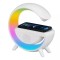 Boxa Bluetooth cu Radio FM, Usb, Slot de Card TF, Ceas, Iluminare Led Multicolora si Incarcare Wireless KP-3401