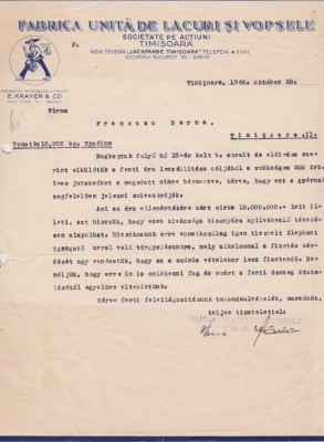 Fabrica unita de lacuri si vopsele Lackfarbe Timisoara 1946 foto