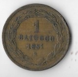 Moneda 1 baiocco 1851 - Vatican