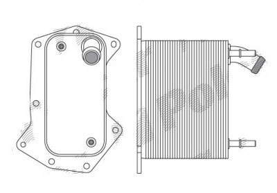 Radiator racire ulei motor, termoflot Land Rover Range Rover Sport, 2005-2013, Range Rover, 2002-2012, motor 3.6 TDV8, 200 kw, diesel, cv automata, 1 foto