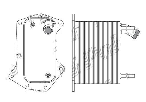 Radiator racire ulei motor, termoflot Land Rover Range Rover Sport, 2005-2013, Range Rover, 2002-2012, motor 3.6 TDV8, 200 kw, diesel, cv automata, 1