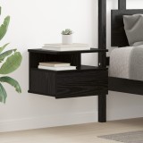 vidaXL Noptieră suspendată Stejar Negru 40x31x27 cm Lemn prelucrat