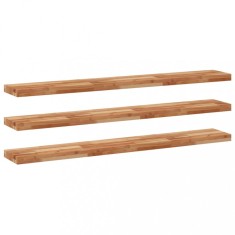 Rafturi suspendate 3 buc. 160x20x4cm lemn masiv acacia netratat foto