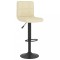 vidaXL Scaun de bar, crem, material textil