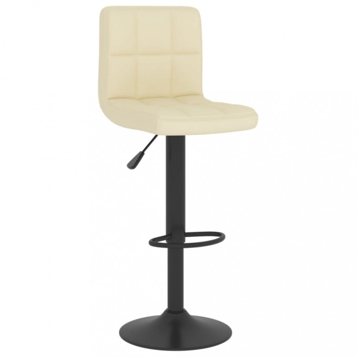 vidaXL Scaun de bar, crem, material textil