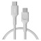 Cablu Greencell PowerFlex din silicon USB-C 0.3m 100W &Icirc;ncărcare rapidă PD Alb