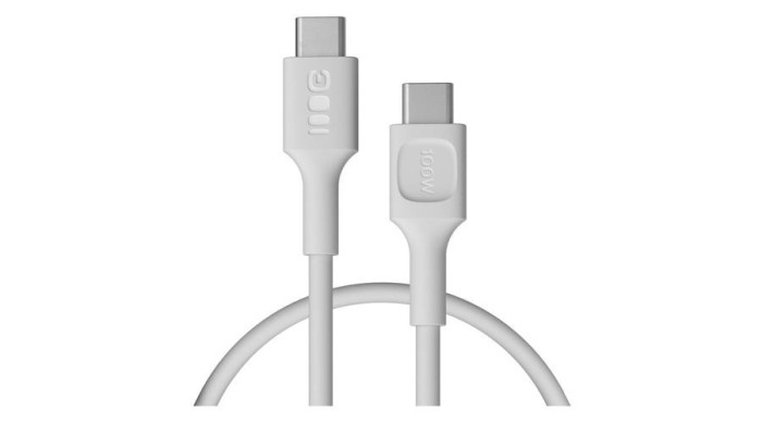 Cablu Greencell PowerFlex din silicon USB-C 0.3m 100W &Icirc;ncărcare rapidă PD Alb