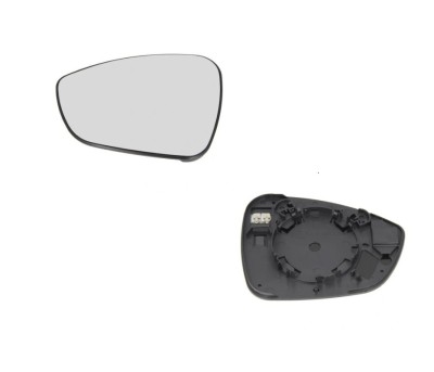 Geam oglinda exterioara cu suport fixare Citroen C4 (B7), 09.2010-; Ds4, 06.2011-, partea Stanga, incalzit; sticla convexa; geam cromat; se potrivest foto