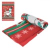 Pătură Fleece Crăciun Moș Crăciun Roșie 100x75cm Poliester, Păturică Copii Landou Cărucior Moale Calduroasă
