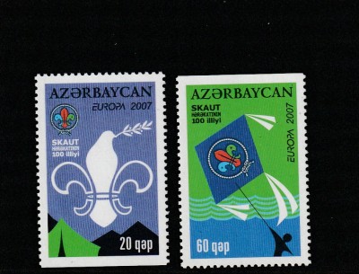 Azerbaidjan 2007-Europa CEPT,,MNH,,serie 2 valori,Mi.679-680 D foto