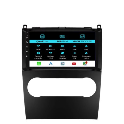 Navigatie Dedicata Mercedes Benz A-Class B-Class (2004-2012), 9Inch, 2Gb Ram, 64Gb Stocare, Carplay foto