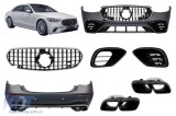 Un pachet de design tip S63 potrivit pentru Mercedes S-Class W223 dupa 2020 cu elemente din crom fumuriu Performance AutoTuning