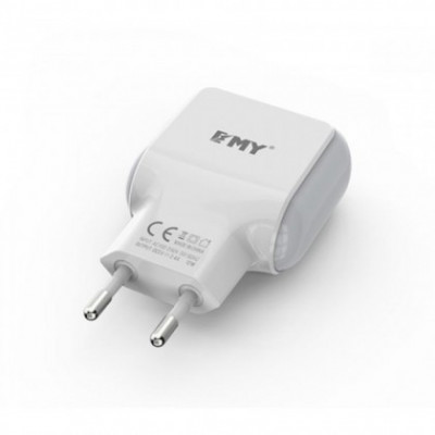 Incarcator Retea EMY MY-220 (14445) 2xUSB 2,4A + Cablu de Date Lightning iPhone 5/6/7 foto