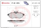 BREMBO P 61 074 PRIME LINE set placute frana,frana disc