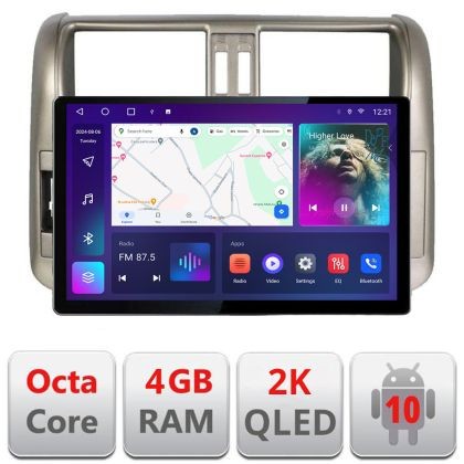 Navigatie dedicata Toyota Prado 2010-2013 N-347 Edonav ecran 13&quot; 2K 8 si 128 Android Waze USB Navigatie 4G 360 Toslink Youtube Rad CarStore Technology