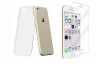 Pachet husa Apple iPhone 6 Plus/6S Plus MyStyle, slim TPU transparenta, cu folie de sticla gratis
