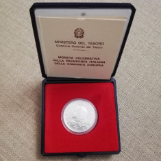 Moneda de argint ITALIA 500 lire 1990 foto