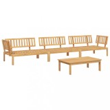 Set canapea gradina din paleti, 4 piese, lemn masiv de acacia