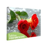Tablou Canvas Fosforescent Trandafiri pe Apa, 30x20 cm, Decoratiune Casa, Tablou Luminos de Noapte, Cadou Copii, Imprimare de Inalta Rezolutie