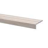 Profil de treapta din aluminiu autoadeziv S46, 25 x 10 mm, frasin, 100 cm