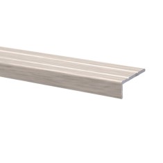 Profil de treapta din aluminiu autoadeziv S46, 25 x 10 mm, frasin, 100 cm