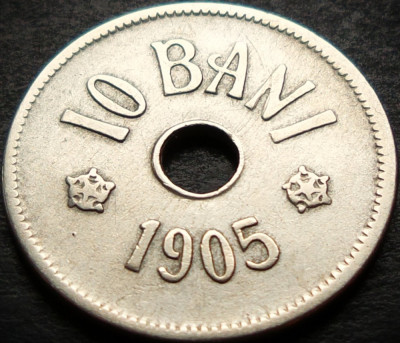 Moneda istorica 10 BANI - ROMANIA, anul 1905 * cod 741 foto