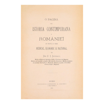 C. I. Istrati, Istoria Contemporană a Rom&amp;acirc;niei, 1880 foto