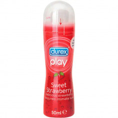 Lubrifiant DUREX Play Strawberry 50 ml, Lubrifiant DUREX, Lubrifiant Incolor, Lubrifiant Anal, Lubrifiant Oral, Lubrifiant cu Gust, Lubrifiant cu Caps