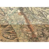 Harta Romaniei Meridionale &ndash; Craiova si imprej., 1864, 50x70cm, reproducere