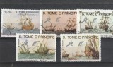 Pictura ,corabii ,St.Tome e Principe., Transporturi, Stampilat
