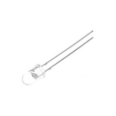 LED 5mm ultraviolet 3-3.8V &lambda;d 380-390nm 15&deg; 20mA 8&divide;10mW Montare THT O