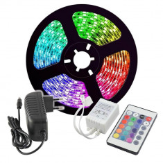 Kit Banda LED RGB Vivalux BAGRA, 5 metri, 45W, 60 SMD LED/m, 230V, lumina alba