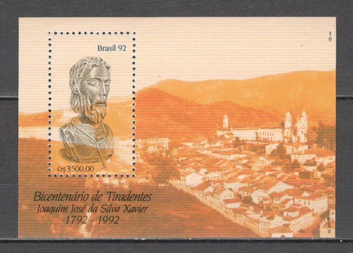 Brazilia.1992 200 ani moarte J.J.da Silva Xavier:luptator ptr. libertate GB.92