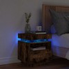 VidaXL Noptieră cu lumini LED, stejar sonoma, 40x39x48,5 cm 836792