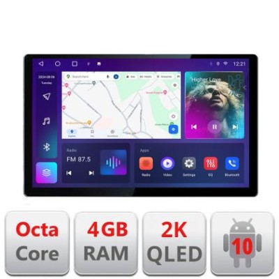 Navigatie dedicata Peugeot 307 N-307 Edonav ecran 13&amp;quot; 2K 8 si 128 Android Waze USB Navigatie 4G 360 Toslink Youtube Radio KIT-307 si CarStore Technolo foto