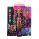 MONSTER HIGH PAPUSA CLAWDEEN WOLF CU ANIMALUT SI ACCESORII, Mattel