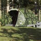 VidaXL Cort de pescuit pentru 2 persoane, camuflaj, impermeabil
