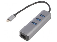 Adaptor USB-Fast Ethernet cu Hub USB 3.1 10/100/1000Mbps