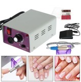 Freza Unghii Profesionala 30000 RPM, Pila Electrica Unghii False, Manichiura Pedichiura, 6 Capete Freza Incluse