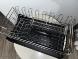 Suport uscător vase din inox, nou, cu tavă