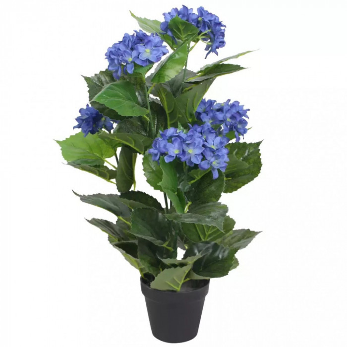 Plantă Artificială Hydrangea Cu Ghiveci 60 cm Albastru 244439