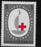 C1482 - Austria 1963 - Crucea Rosie Yv.973 neuzat,perfecta stare, Nestampilat