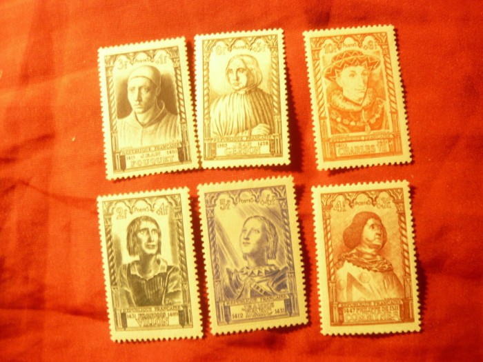 Serie Franta 1946 - Personalitati , 6 val.
