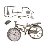 Ceas decorativ bicicleta metalica, design retro, cu rama 22 cm